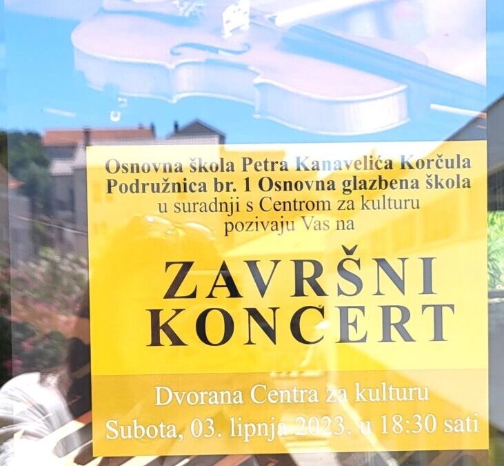 Završni koncert učenika glazbene škole u subotu