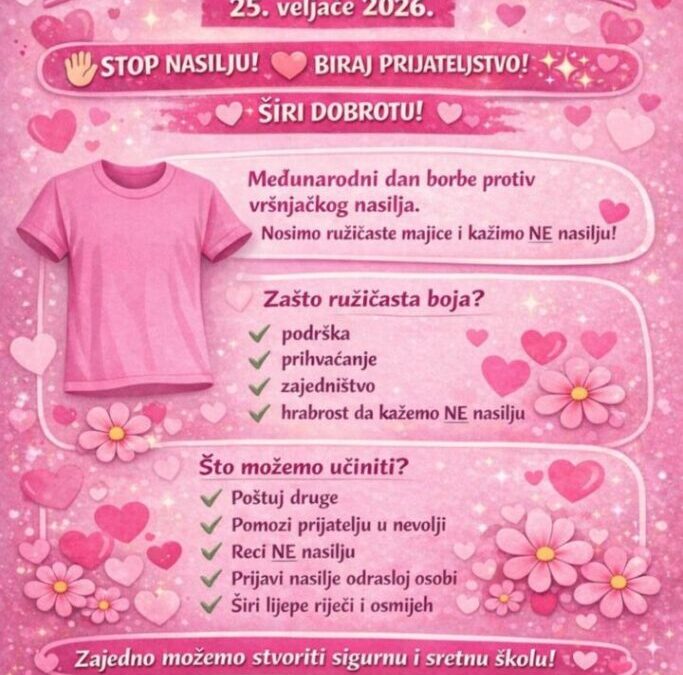 Dan ružičastih majica u srijedu!