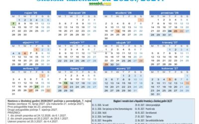 Školski kalendar 2026./2027.